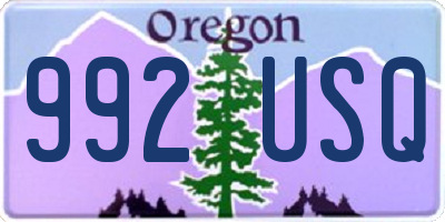 OR license plate 992USQ