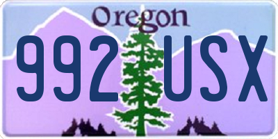 OR license plate 992USX