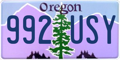 OR license plate 992USY