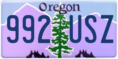 OR license plate 992USZ