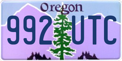 OR license plate 992UTC