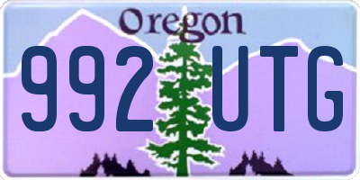 OR license plate 992UTG