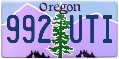 OR license plate 992UTI