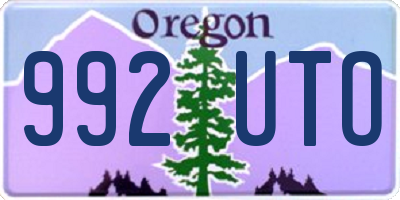 OR license plate 992UTO