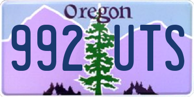 OR license plate 992UTS