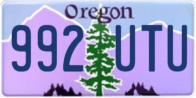 OR license plate 992UTU