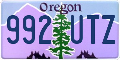 OR license plate 992UTZ