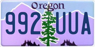 OR license plate 992UUA