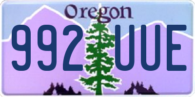 OR license plate 992UUE