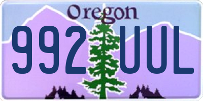 OR license plate 992UUL