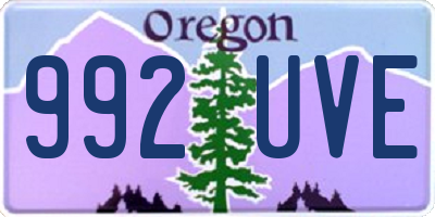 OR license plate 992UVE