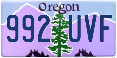 OR license plate 992UVF