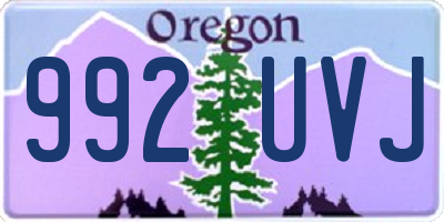 OR license plate 992UVJ