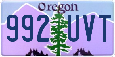 OR license plate 992UVT