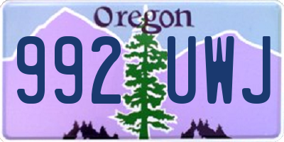 OR license plate 992UWJ