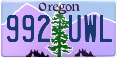 OR license plate 992UWL