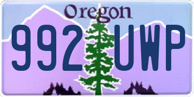 OR license plate 992UWP