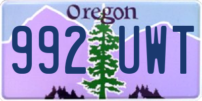 OR license plate 992UWT