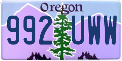 OR license plate 992UWW