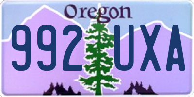 OR license plate 992UXA