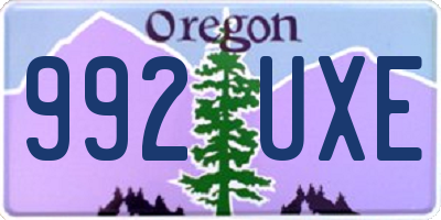 OR license plate 992UXE