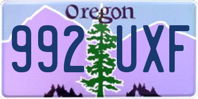 OR license plate 992UXF