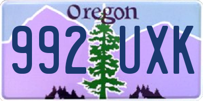 OR license plate 992UXK