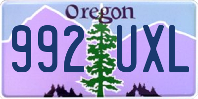 OR license plate 992UXL