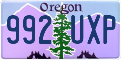 OR license plate 992UXP