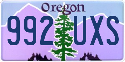OR license plate 992UXS