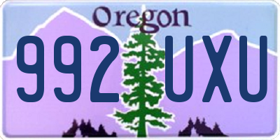 OR license plate 992UXU