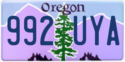 OR license plate 992UYA