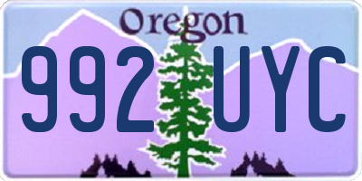 OR license plate 992UYC