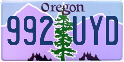 OR license plate 992UYD