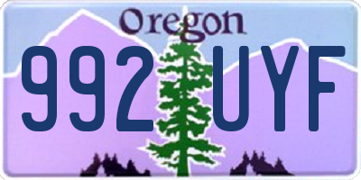 OR license plate 992UYF