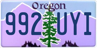 OR license plate 992UYI