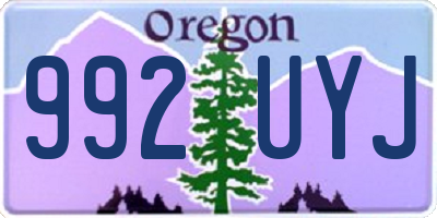 OR license plate 992UYJ