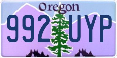 OR license plate 992UYP