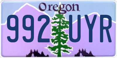 OR license plate 992UYR