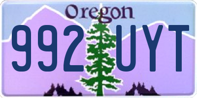 OR license plate 992UYT