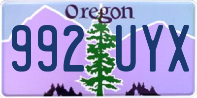 OR license plate 992UYX
