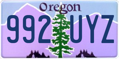 OR license plate 992UYZ