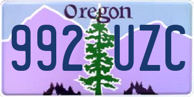 OR license plate 992UZC