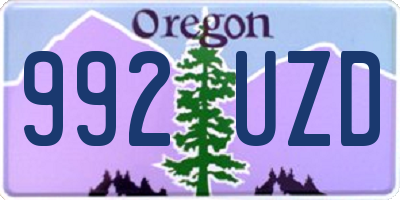 OR license plate 992UZD