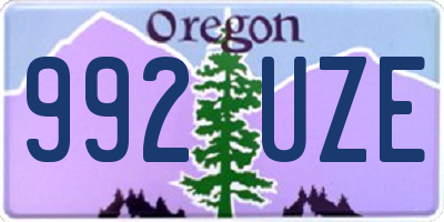 OR license plate 992UZE