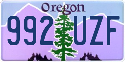 OR license plate 992UZF