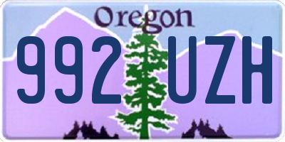 OR license plate 992UZH