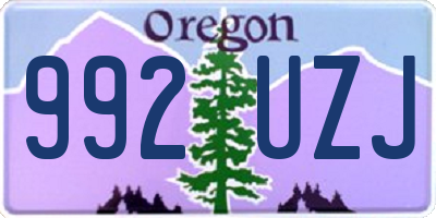 OR license plate 992UZJ