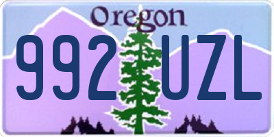 OR license plate 992UZL
