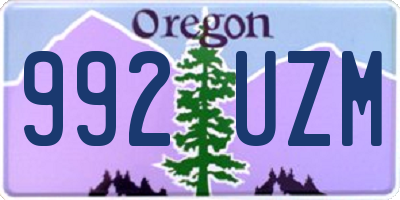 OR license plate 992UZM